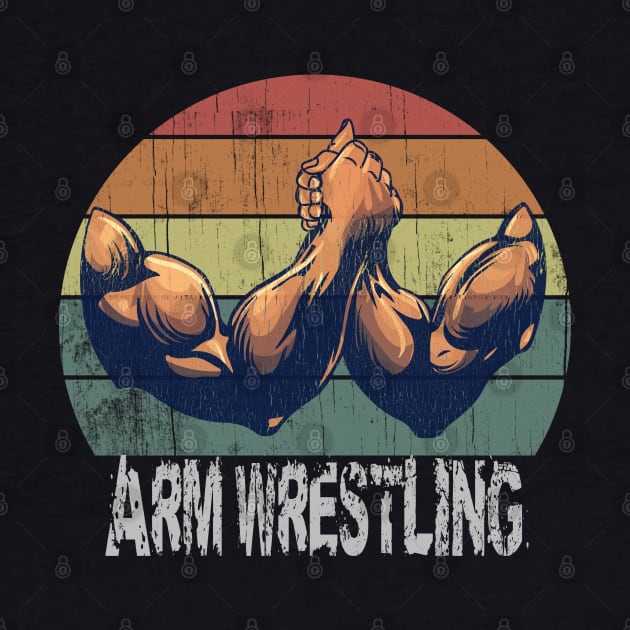 Retro Arm Wrestling Bodybuilding Gym Sports Power Gift by Urban7even